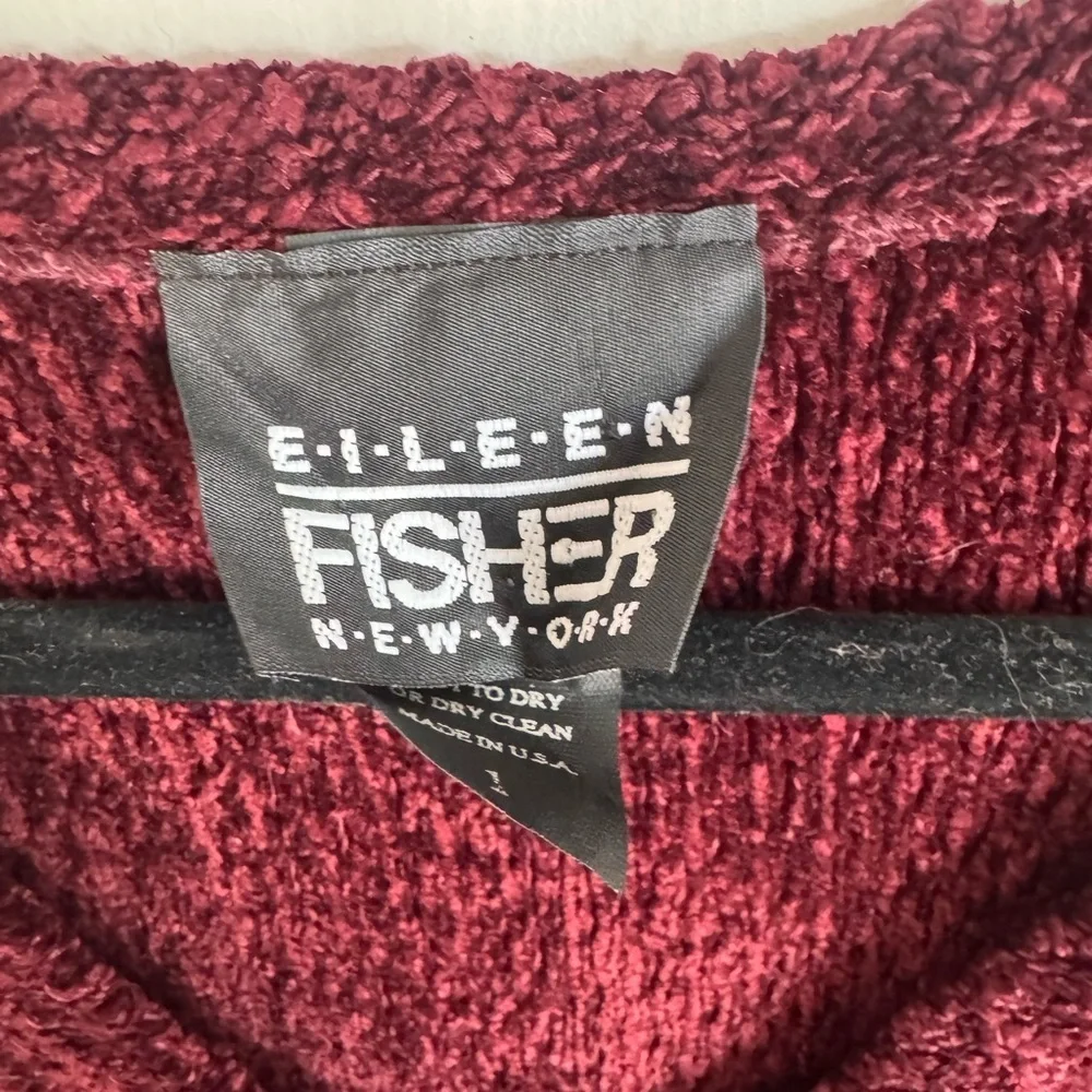 Vintage Eileen Fisher Maroon Knit Vest